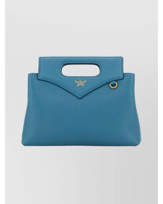 MCM Blue Soft Diamond Mini Leather Shoulder Bag