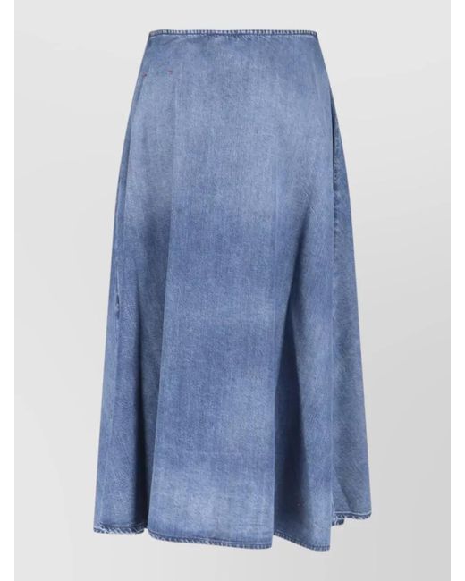 DIESEL Blue Midi A-Line Skirt