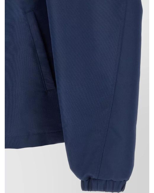 Givenchy Blue Paris Logo Hooded Anorak Jacket for men