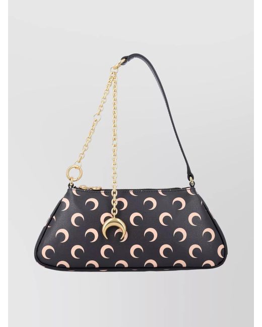 MARINE SERRE White Crescent Moon Canvas Shoulder Bag