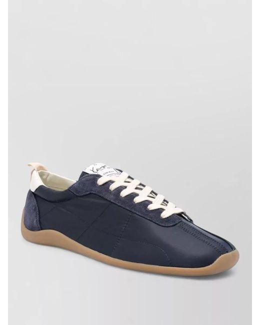 KENZO Blue Low Sneakers Contrast Heel Tab Quilted Texture for men