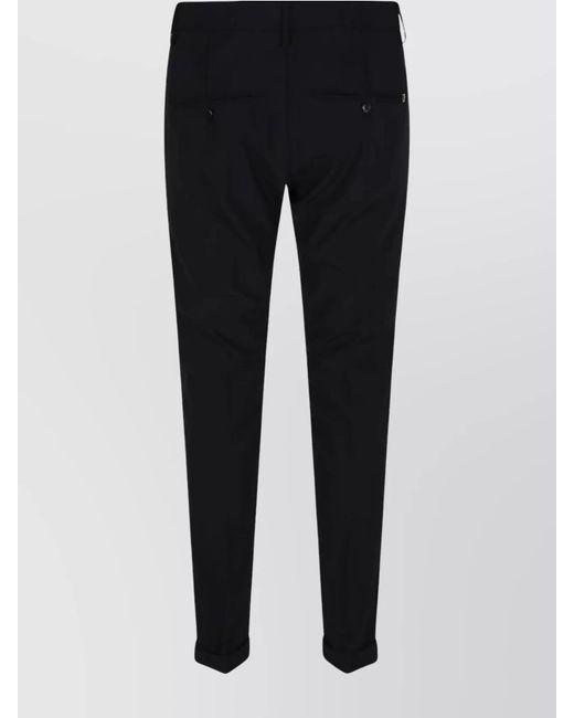 Dondup Black Tailored Trousers for men