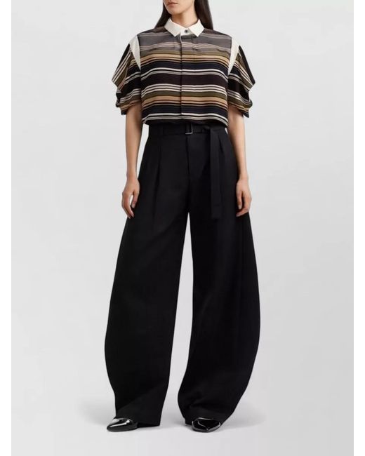 Sacai Black Striped Shirt