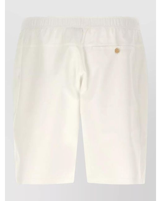 Brunello Cucinelli Natural Tennis Nylon Bermuda Shorts Trompe Oeil for men