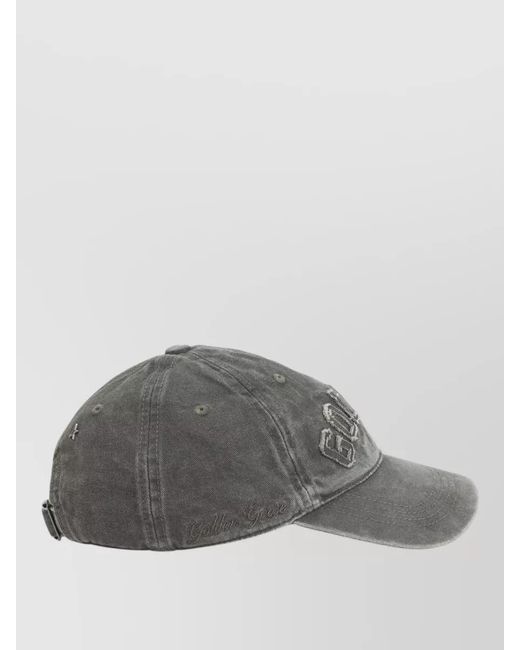 Golden Goose Deluxe Brand Gray Cotton Logo Baseball Cap for men