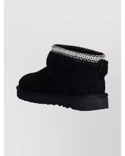 Ugg Black Leather Ankle Boots