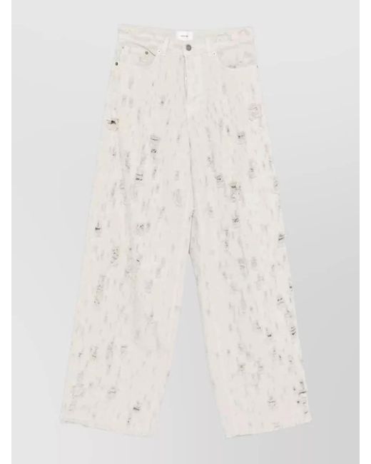 Haikure White Bethany Bull Destroy Wide Leg Jeans