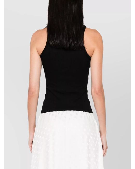Vivienne Westwood Black Ribbed Sleeveless Tank Top
