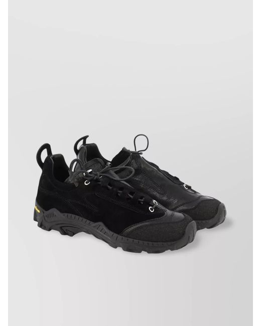 Our Legacy Black Leather Low-Top Sneakers for men