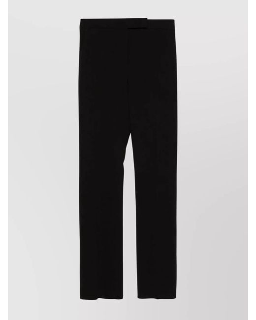 Max Mara Black Tailored Trousers With Side Stripe Detail