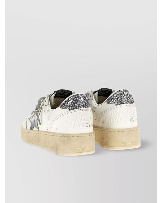 Golden Goose Deluxe Brand Metallic Leather Low-Top Sneakers