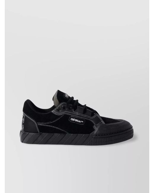 Off-White c/o Virgil Abloh Black Leather Low-Top Sneakers for men