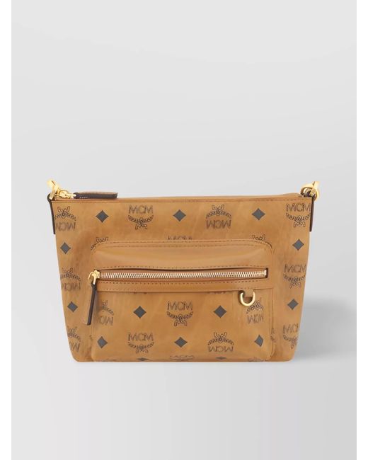 MCM Natural Visetos Shoulder Bag for men