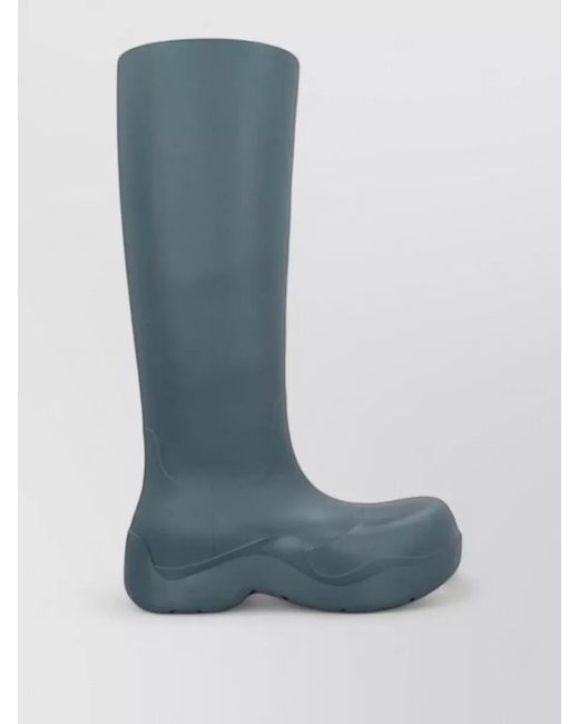 Bottega Veneta Blue Rubber Rain Boots