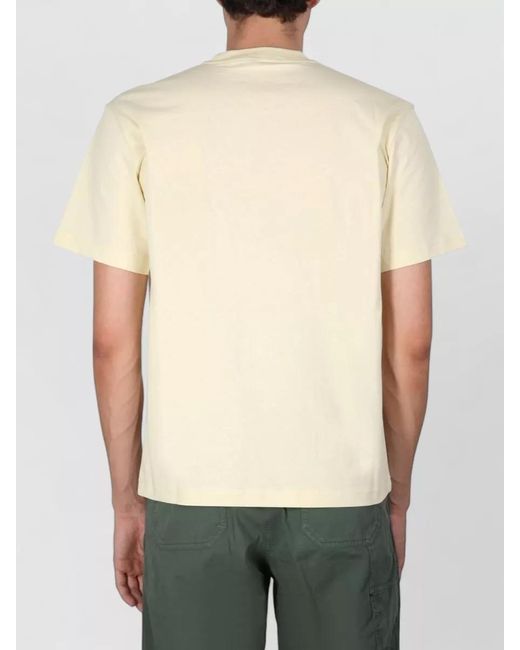 Sunnei Natural Crew Neck Short Sleeve Cotton T-Shirt
