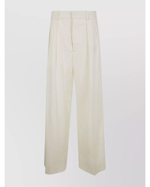 Wardrobe NYC White High Waist Wide-Leg Trousers