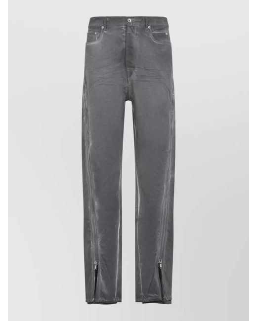 Rick Owens Gray Bolan Banana Slim Fit Denim Jeans for men