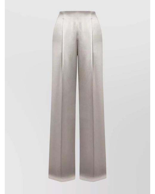 Alberta Ferretti Gray High Waist Wide Leg Trousers