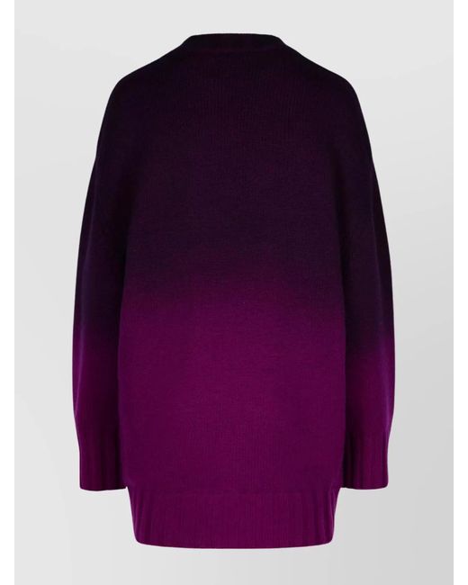 The Attico Purple Oversized Wool Cashmere Jumper