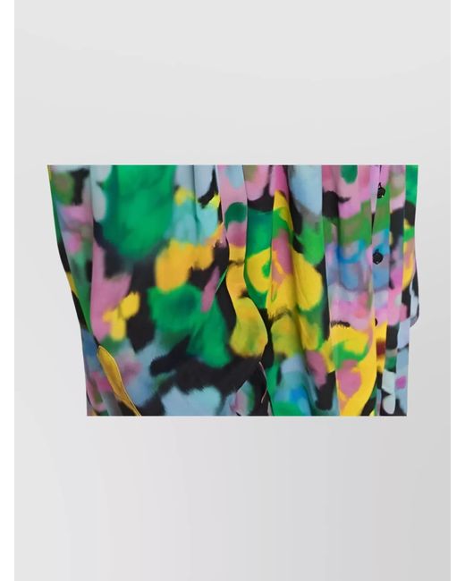AZ FACTORY White Floral-Print Off-Shoulder Long-Sleeve Mini Dress
