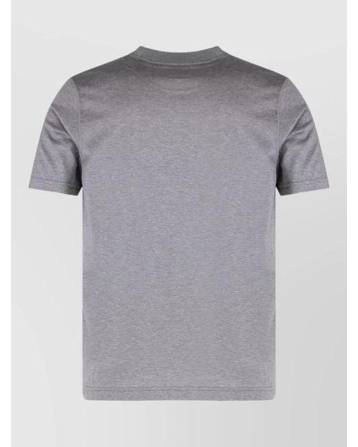 Paul & Shark Gray Cotton Crew Neck Short Sleeve T Shirt for men