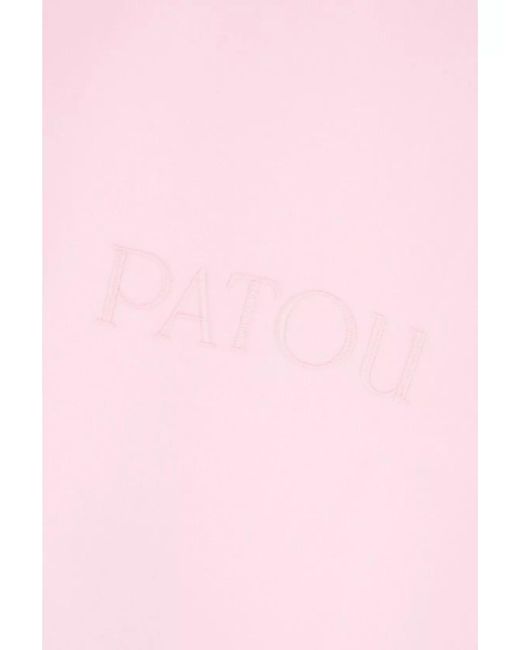 Patou Pink Cotton Poplin Short Shirt Dress