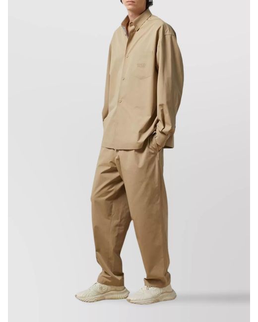 Gucci Natural Cotton Regular-Fit Straight-Leg Trousers for men