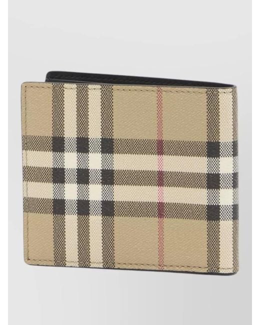 Burberry Natural Coated Check Wallet for men