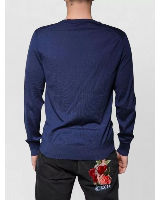 Dolce & Gabbana Black Cashmere V-Neck Sweater for men