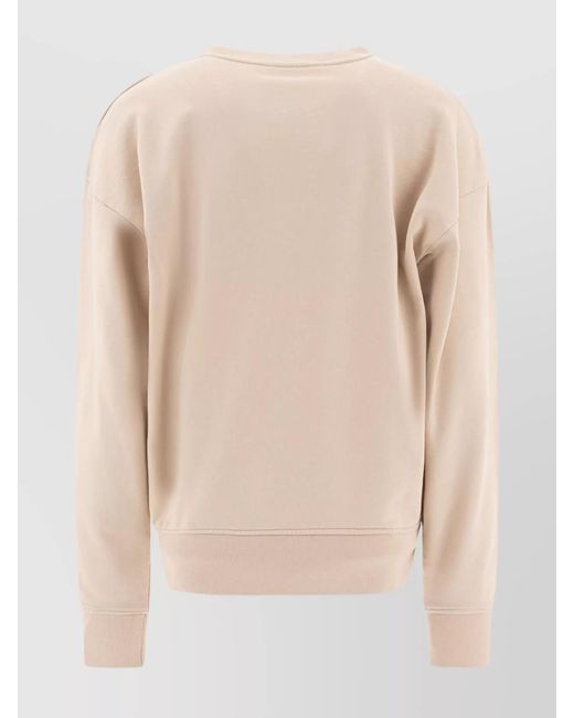 Pinko Natural Cotton Printed Long-Sleeve Sweatshirt
