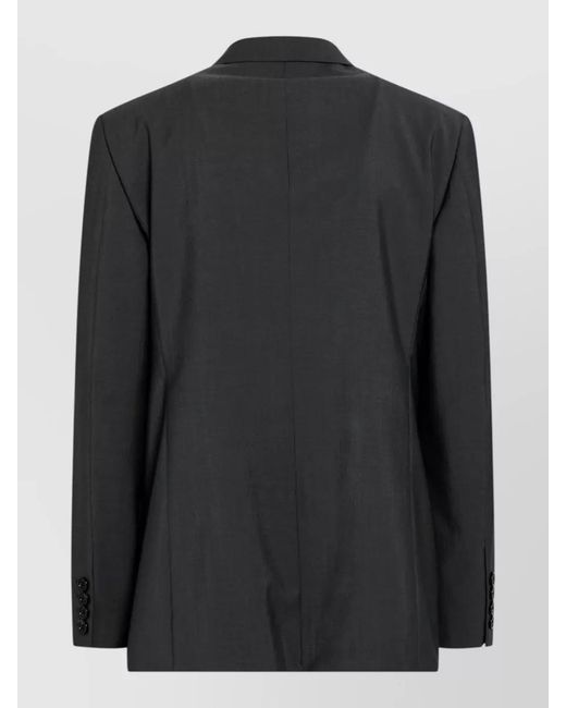 Valentino Black Tailored Suit Notch Lapel Flap Pockets for men