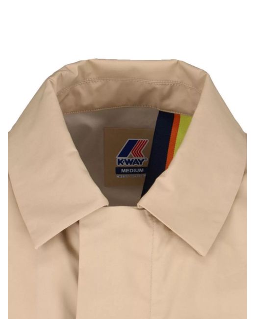 K-Way Natural Collared Three-Layer Waterproof Jacket for men