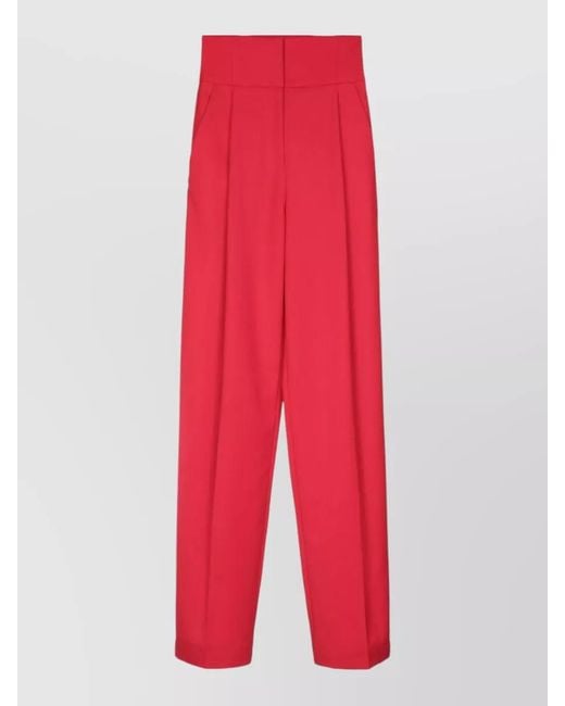 Elisabetta Franchi High Waist Tailored Wide Leg Pants