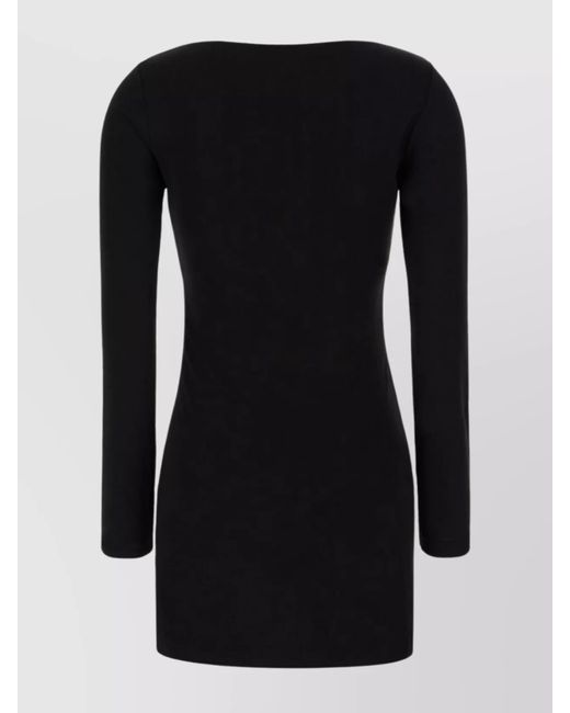 DSquared² Black Viscose Rhinestone Mini Dress
