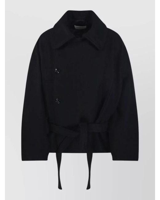 Lemaire Blue Cotton Short Wrap Jacket