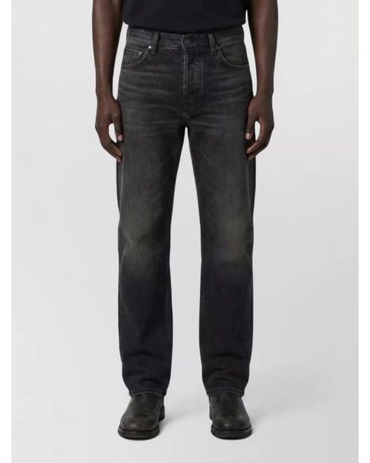 Haikure Black Mid-Rise Regular-Fit Straight-Leg Denim Jeans for men