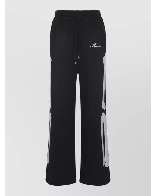 Amiri Black Cotton Oversized Sweatpants for men
