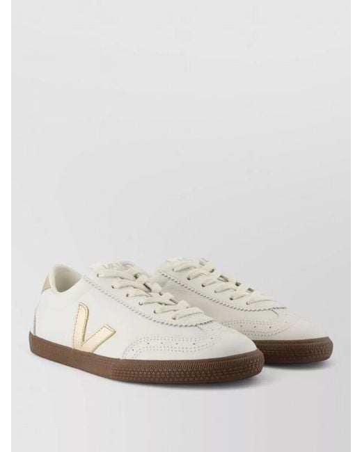 Veja White Leather Low-Top Sneakers