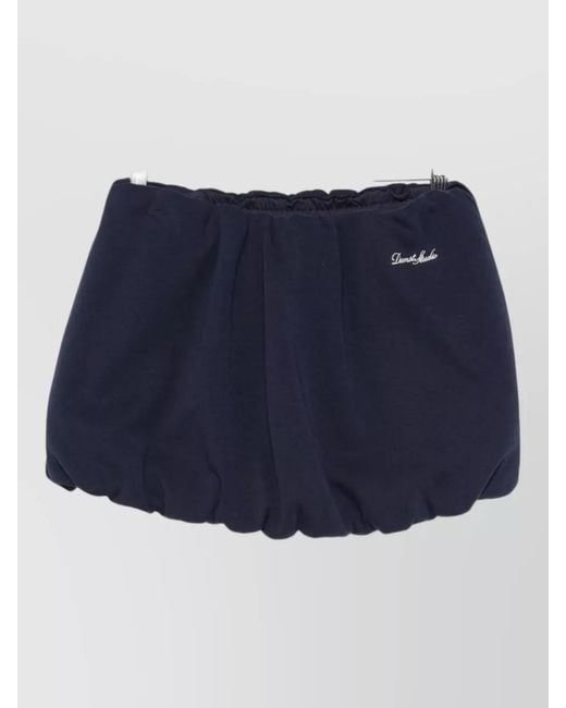 DUNST Blue Jersey Mini Skirt Bubble Hem Design