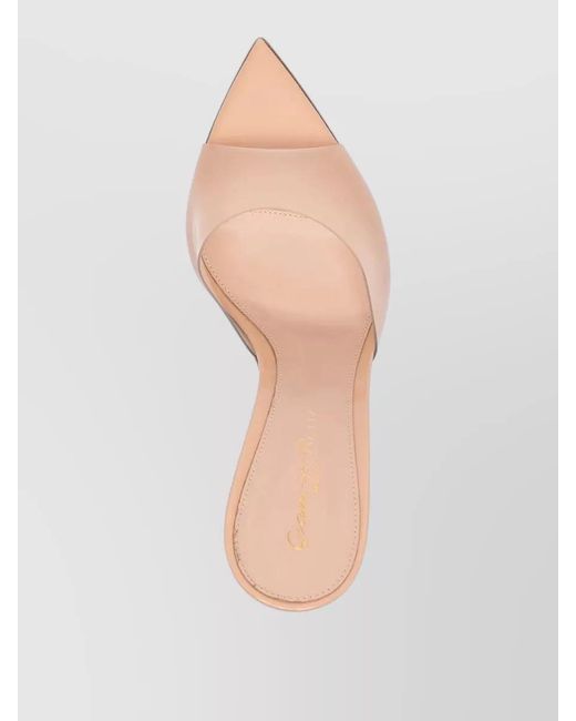 Gianvito Rossi Pink Plexi Mule Sandals