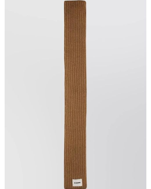 Jil Sander White Mohair Wool Scarf for men