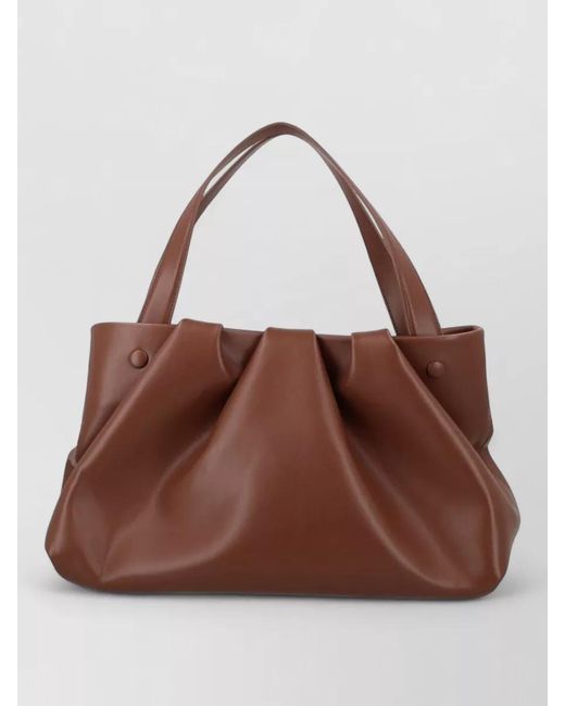 THEMOIRÈ Brown Vegan Fabric Shoulder Bag