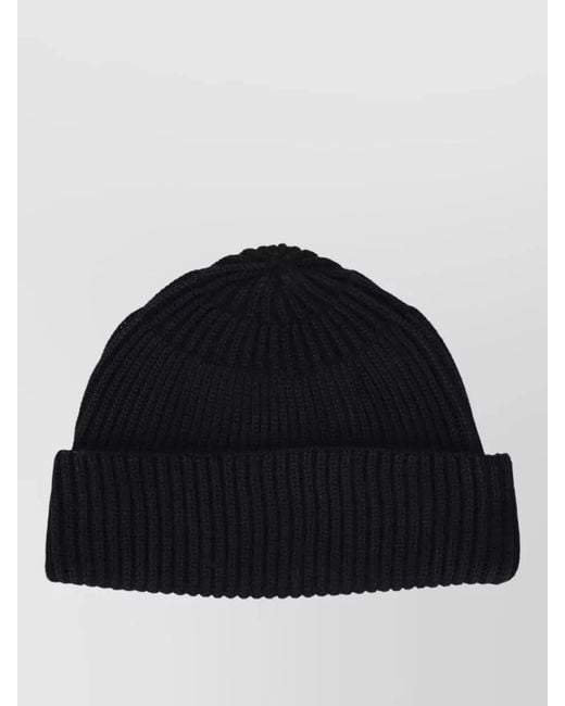 P.A.R.O.S.H. Blue Hat Ribbed Texture Folded Cuff Design