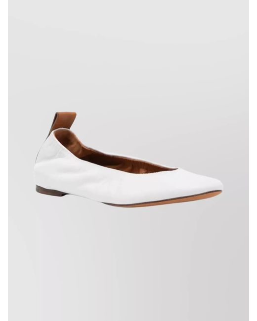 Lanvin Metallic Leather Ballerina Shoes