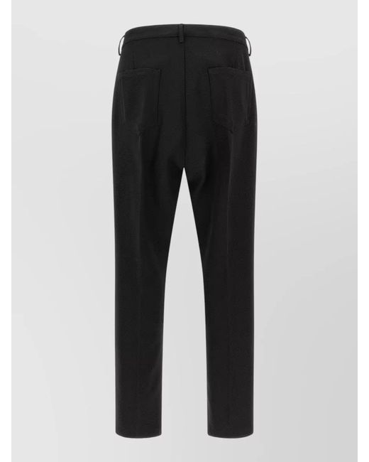 Rick Owens Black Joris Signature Pants Front And Back Pockets for men