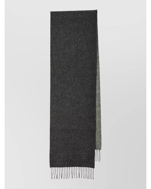 Loewe Gray Wool And Cashmere Scarf for men