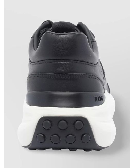 Tod's Gray Leather Low-Top Sneakers