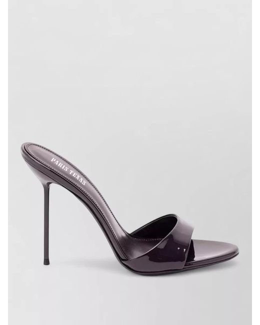 Paris Texas Multicolor Lidia Patent Calfskin Open Toe Stiletto Mules