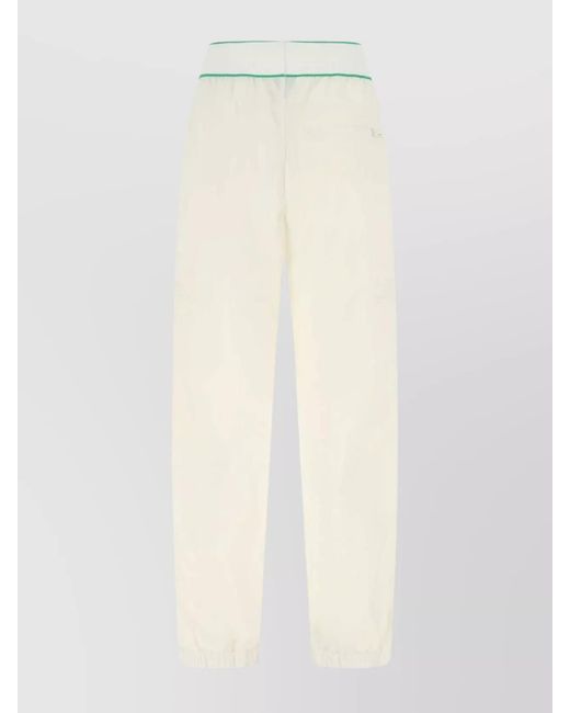 Bottega Veneta White Nylon Trousers