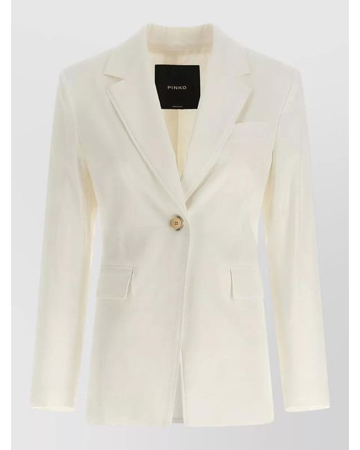 Pinko Natural Effie Tailored Blazer Long Sleeve Vent